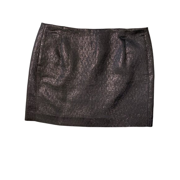 J. Crew Dresses & Skirts - J. Crew Women's Black Silk Metallic Mini Skirt Size 10 NWT